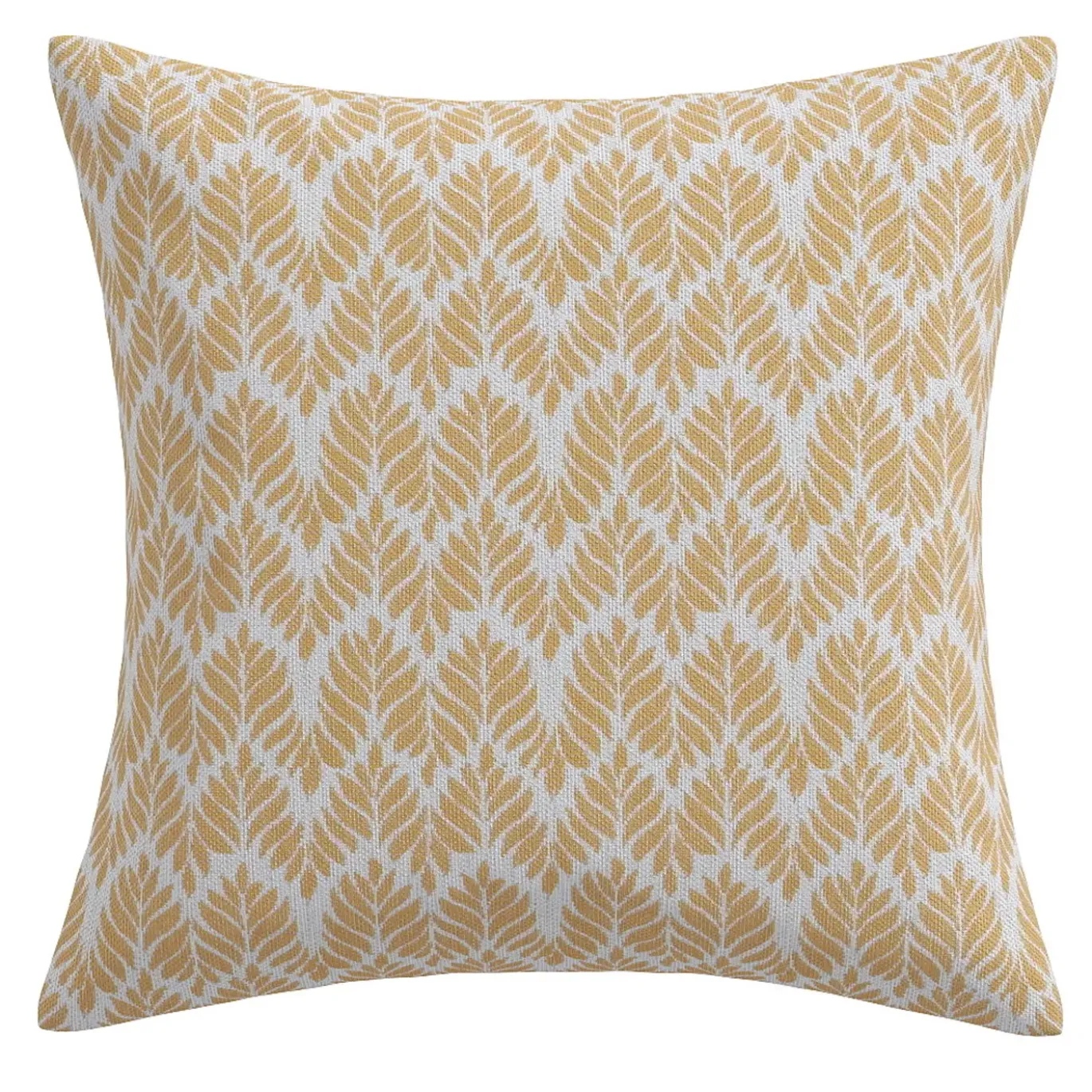 20" Woodblock Leaf Shell Outdoor Pillow