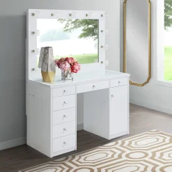 Anisa 7 Drawer Vanity with Lighted Mirror