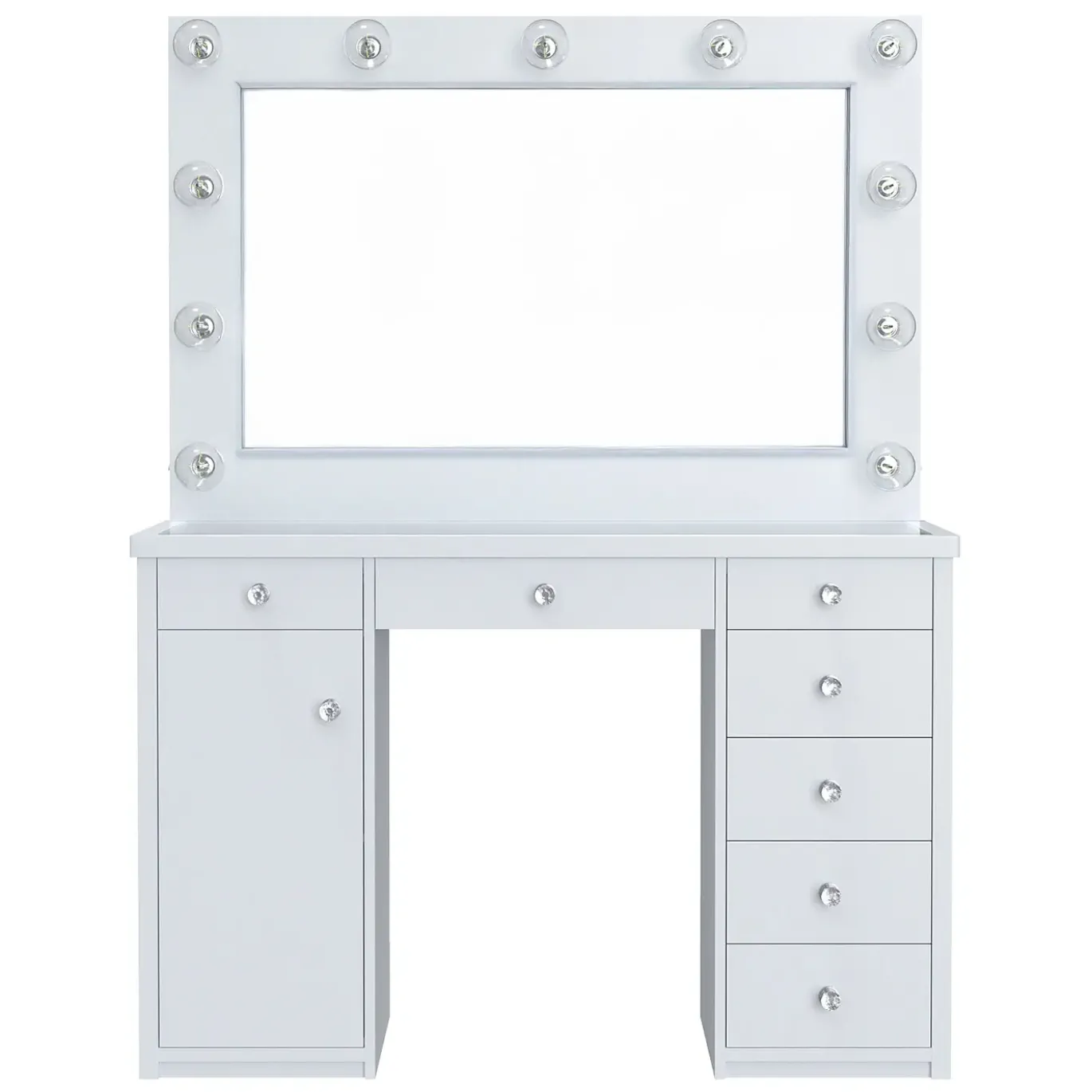 Anisa 7 Drawer Vanity with Lighted Mirror