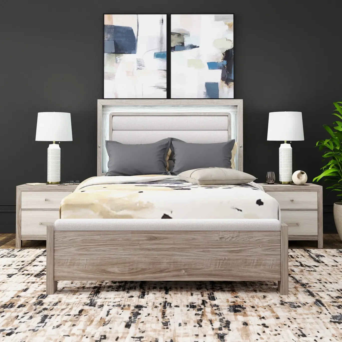 Avery Bed with LED Lighting