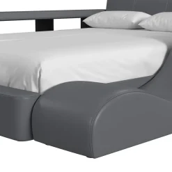 Blaine Modular Full Bed with Built-in Nightstand, Lounge Chair & Bookcase