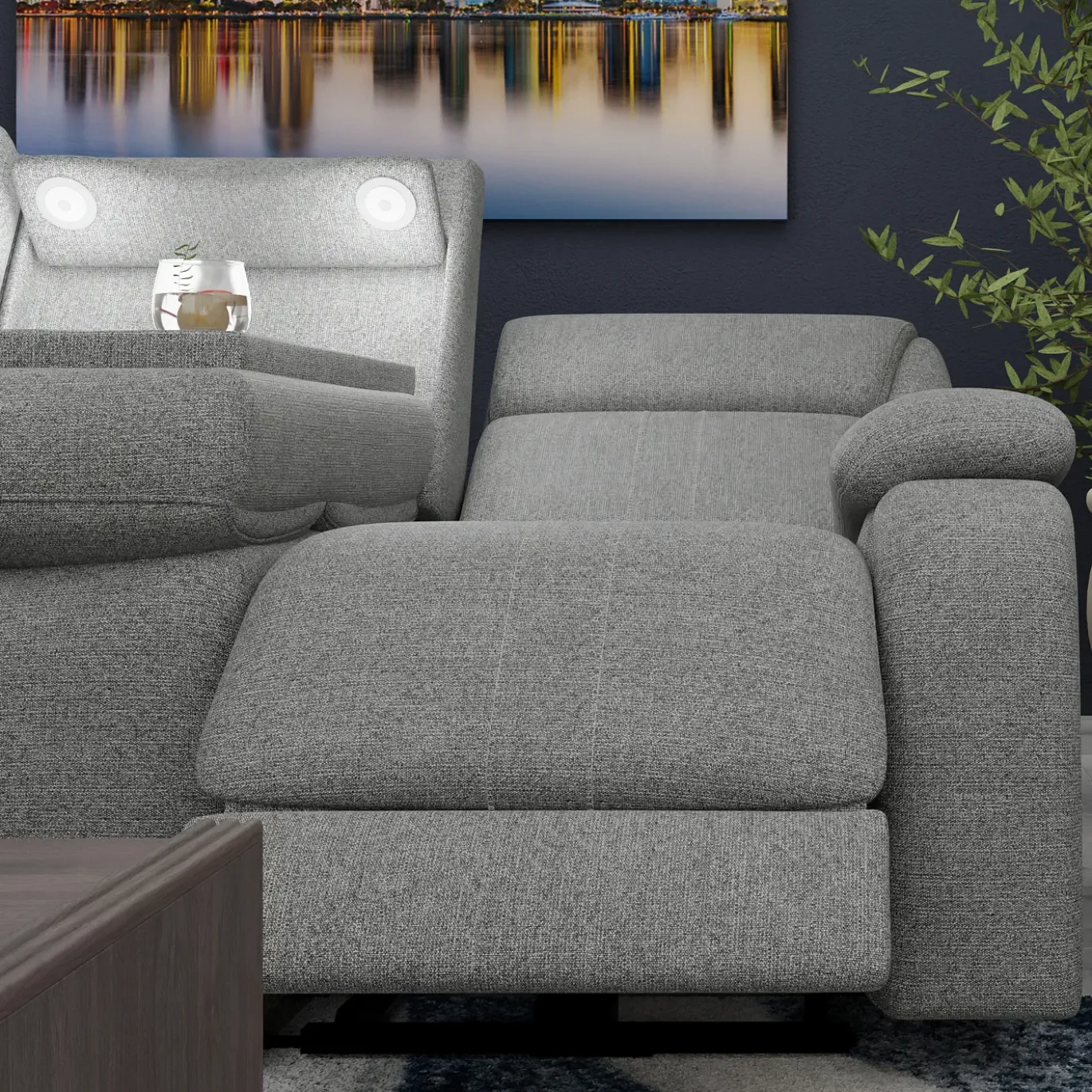 Blockbuster Immersive Sound Power Living Room Set-New! P3 ZG with Immersive sound Sofa & Loveseat