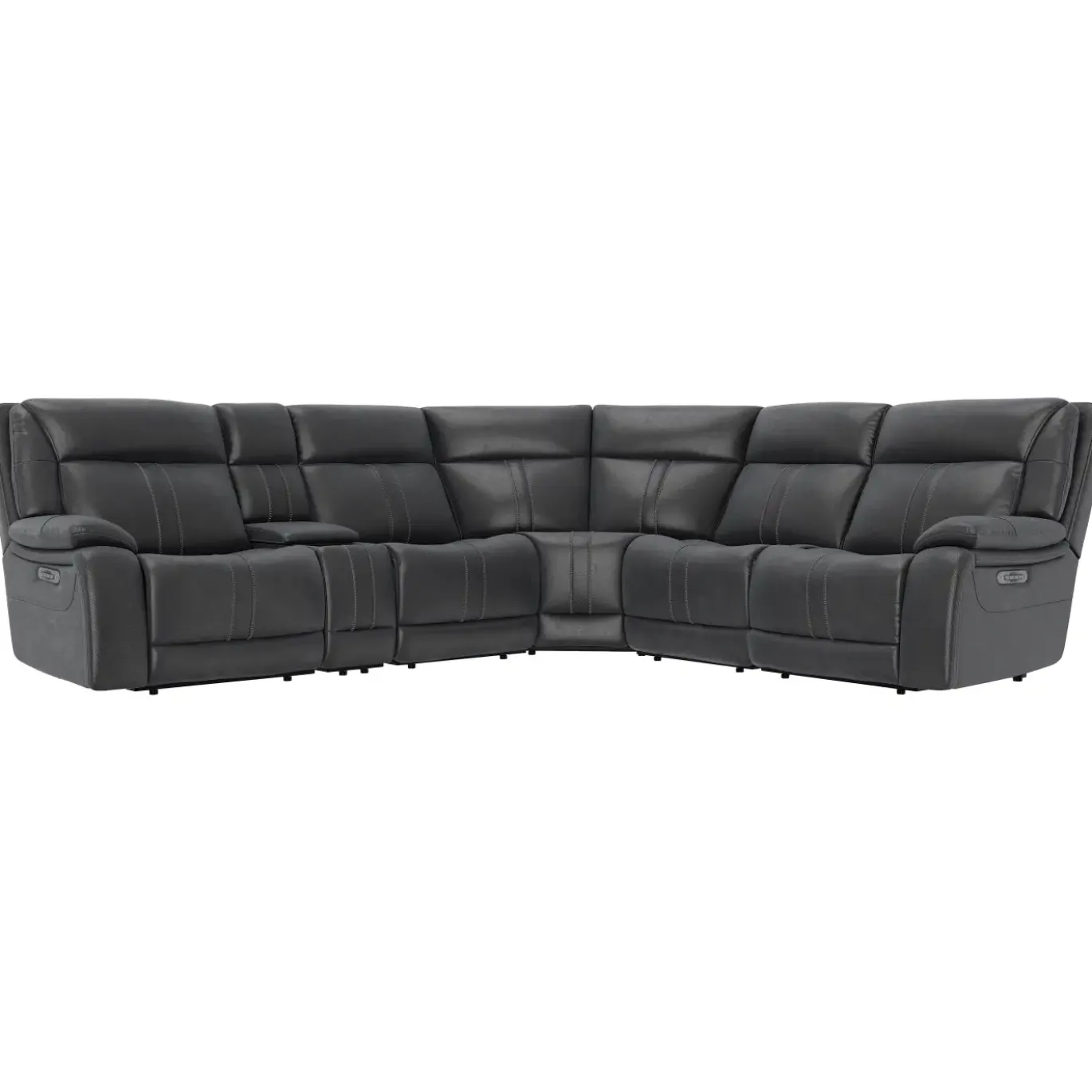Blockbuster 6pc Immersive Sound Power Sectional w/heat and massage
