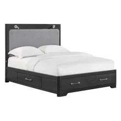 Bowery Queen Storage Bed, Dresser, Mirror, Nightstand