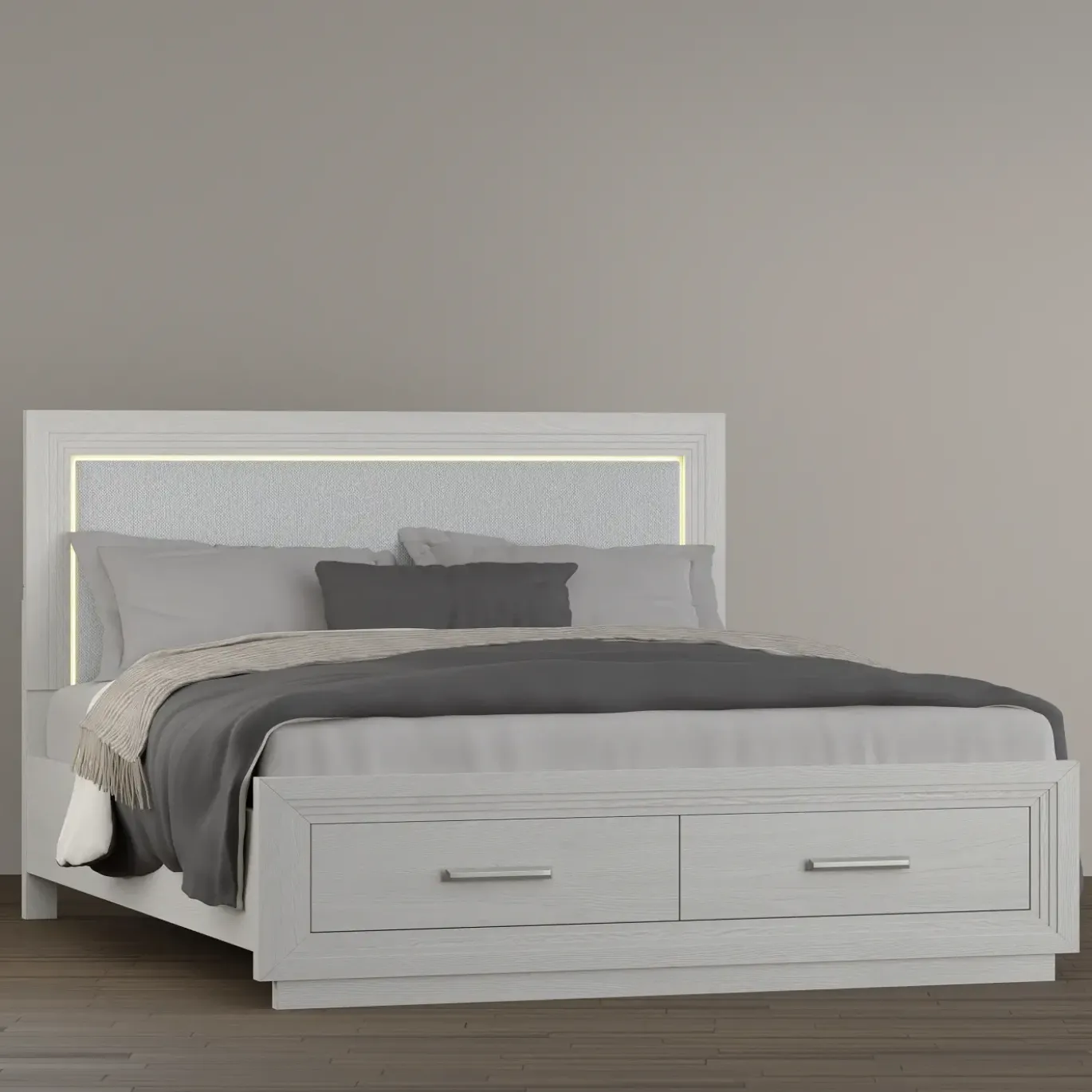 Burbank King Storage Bed With LED Lights