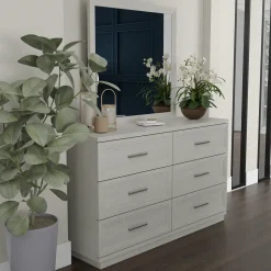 Burbank King Storage Bed, Dresser, Mirror, Nightstand