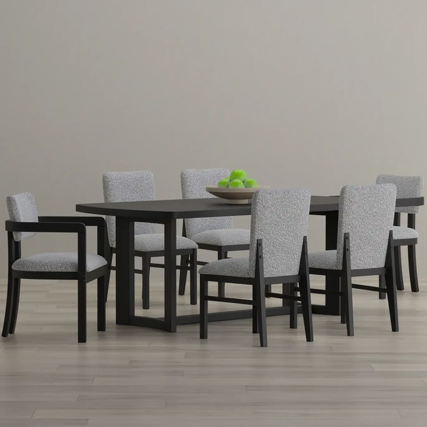 Cassidy Rectangular Dining Table, 4 Side Chairs, & 2 Arm Chairs