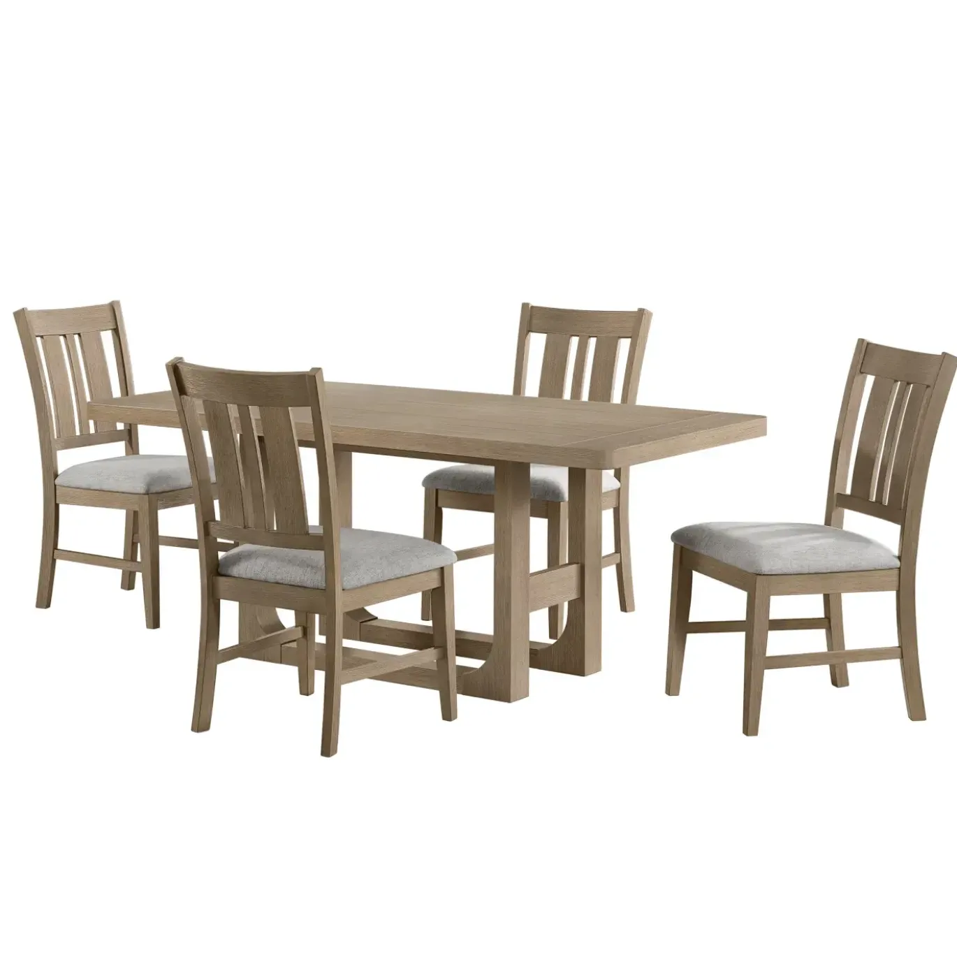 Clemson 5pc Dining Set: Table & 4 Side chairs