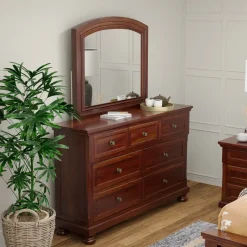 Cortland California King Sleigh Storage Bed, Dresser, Mirror, Nightstand