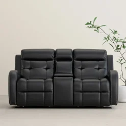 Cosmo Black Reclining Living Room Set