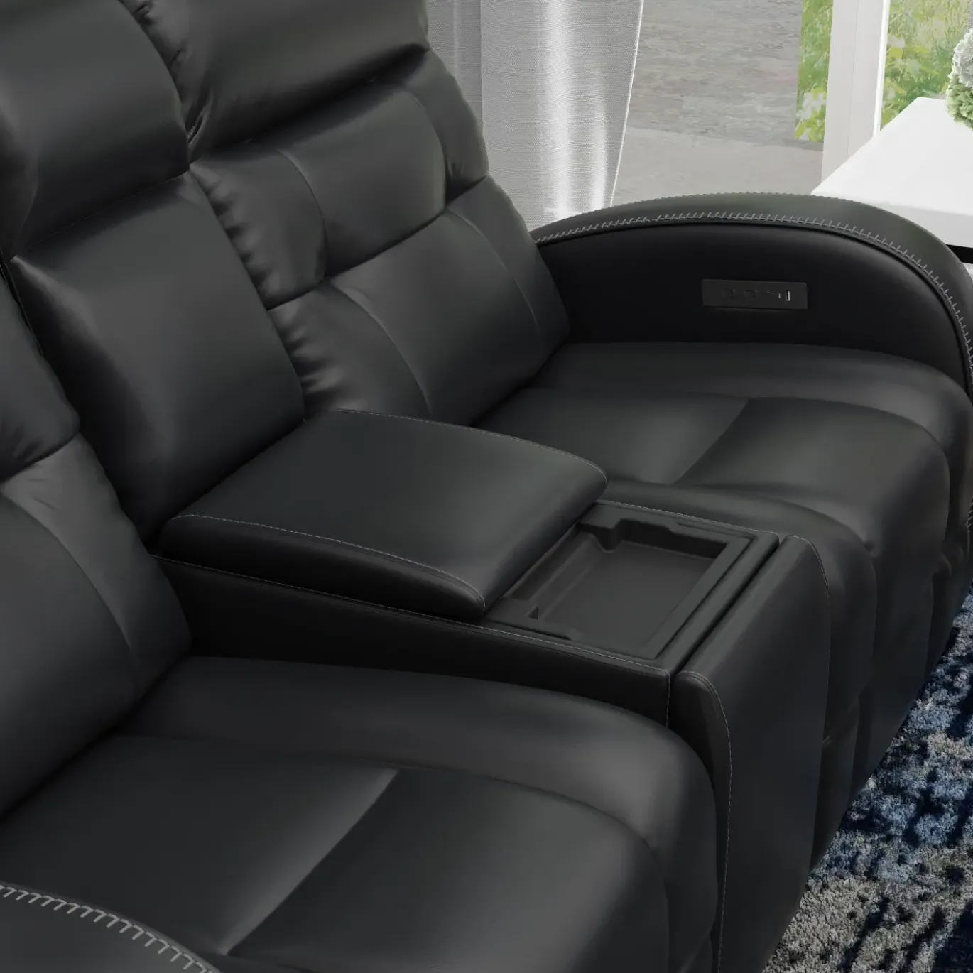 Cosmo Black Reclining Living Room Set