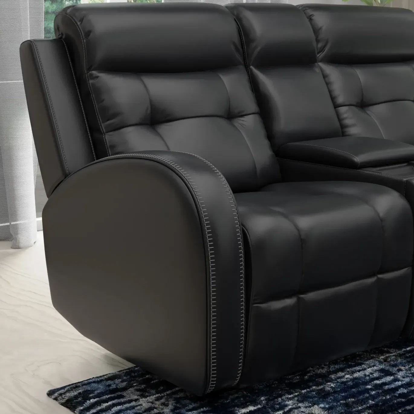 Cosmo Black Reclining Living Room Set