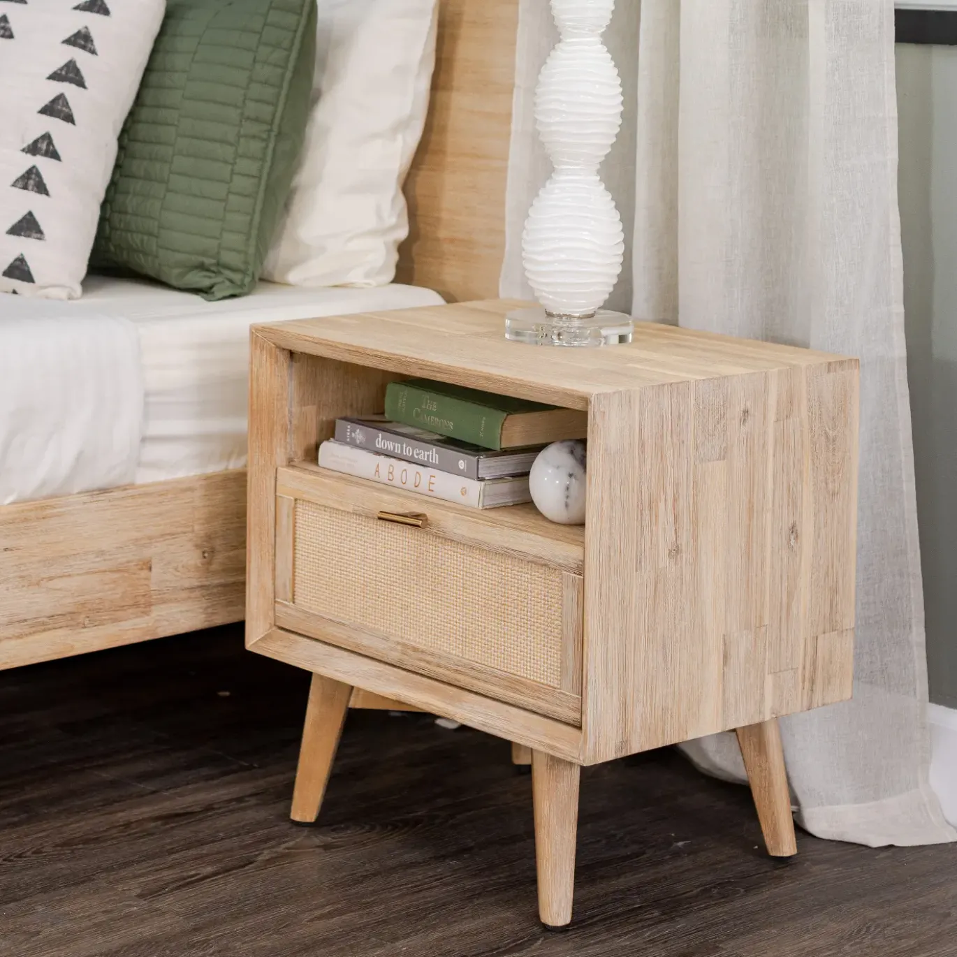 Crosby California King Bed, Dresser, Mirror, Nightstand