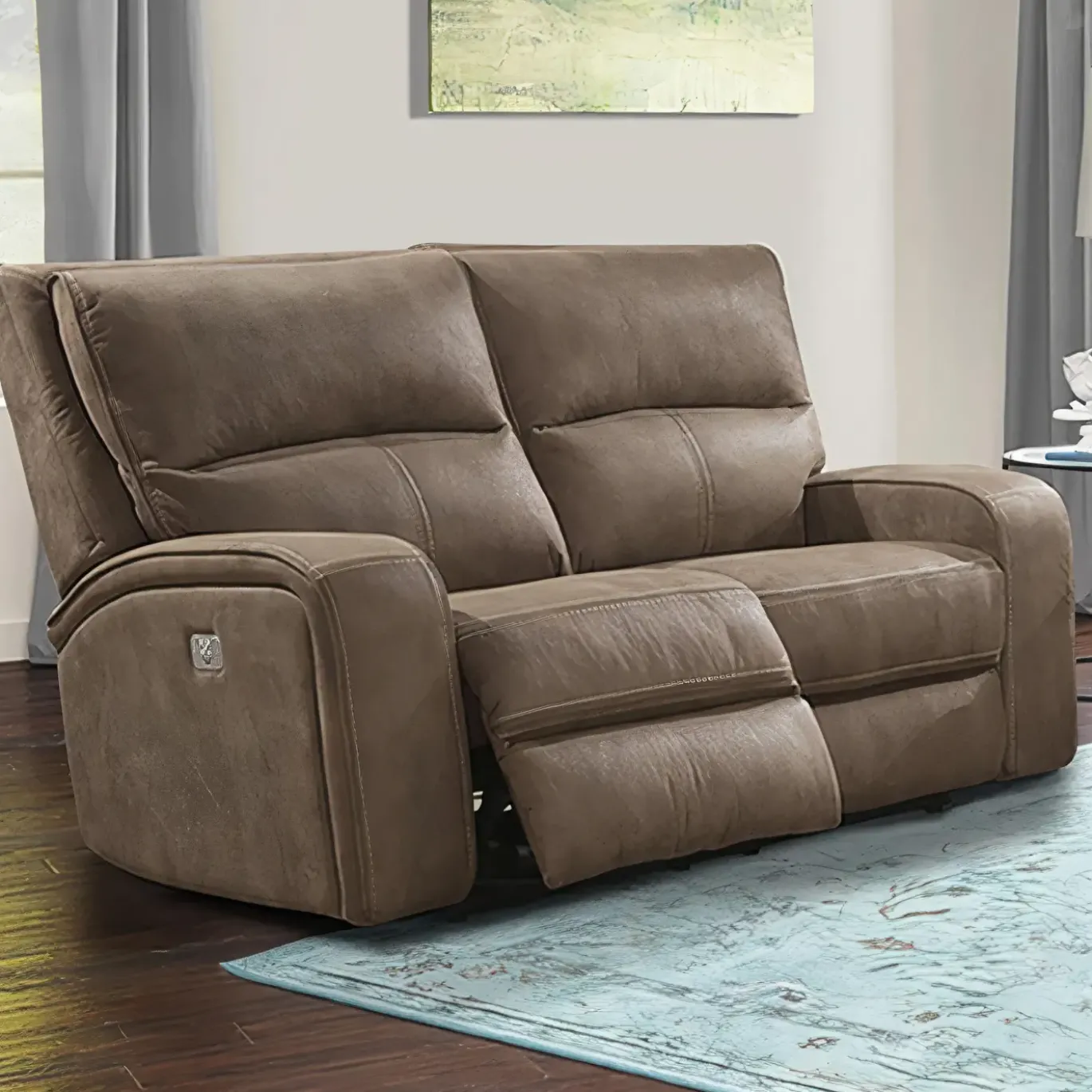 Dawson Power Loveseat With USB Ports
