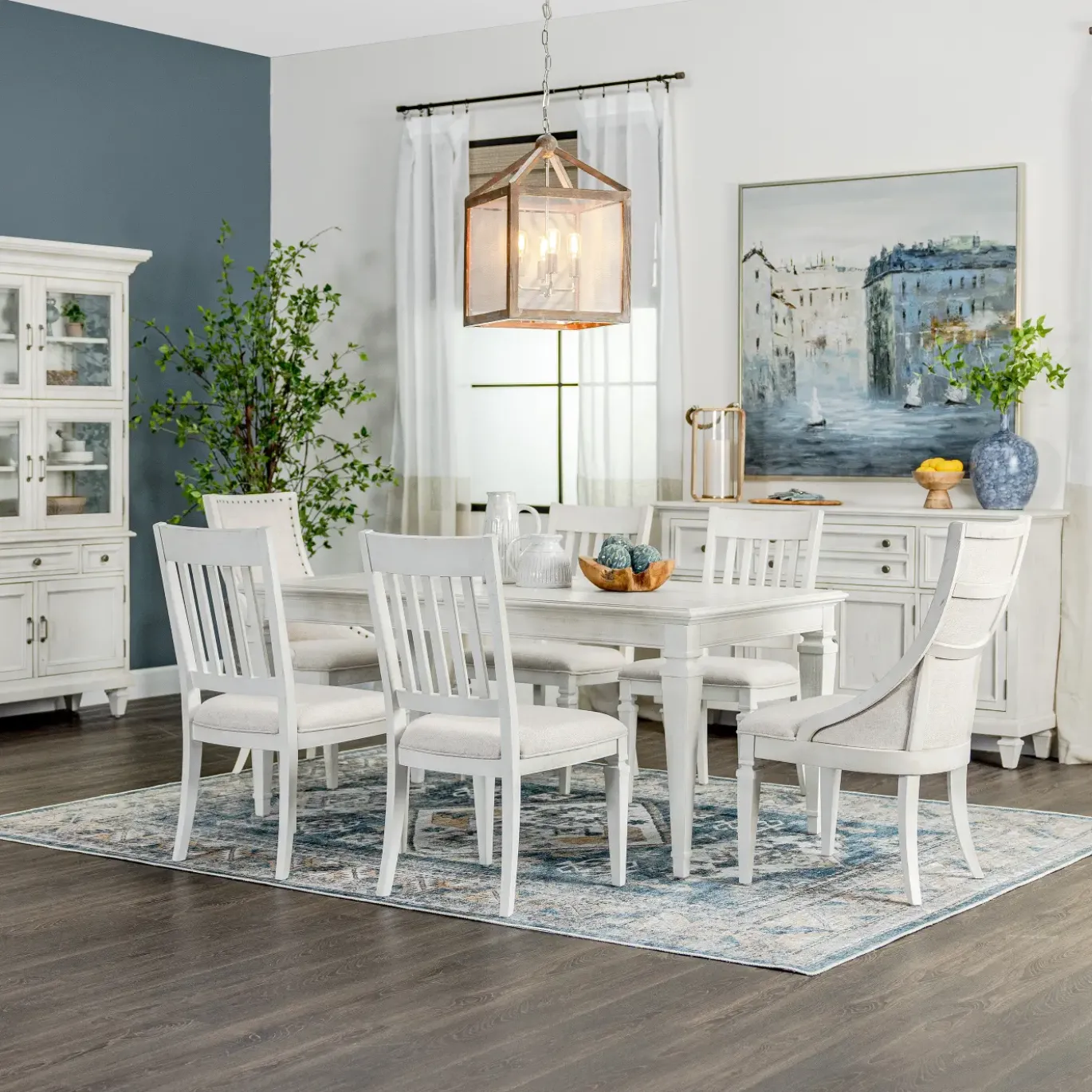 East Bay 7pc Dining Set: Extendable Dining Table, 2 Arm Chairs & 4 Side Chairs