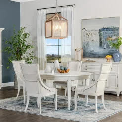 East Bay 5pc Extendable Dining Set: Table & 4 Arm Chairs