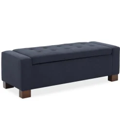 Emmie Navy Storage Bench