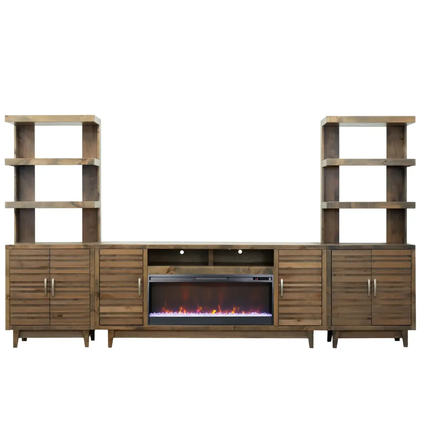 Everett 77" Inch Fireplace Console & 2 Piers