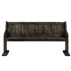 Hacienda Charcoal 6pc Dining Set: Table, 2 Arm Chairs, 2 Side Chairs and Bench