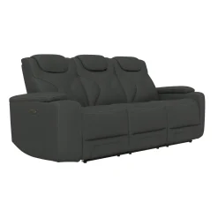 Jet Charcoal Leather Motion Sofa & Loveseat Set