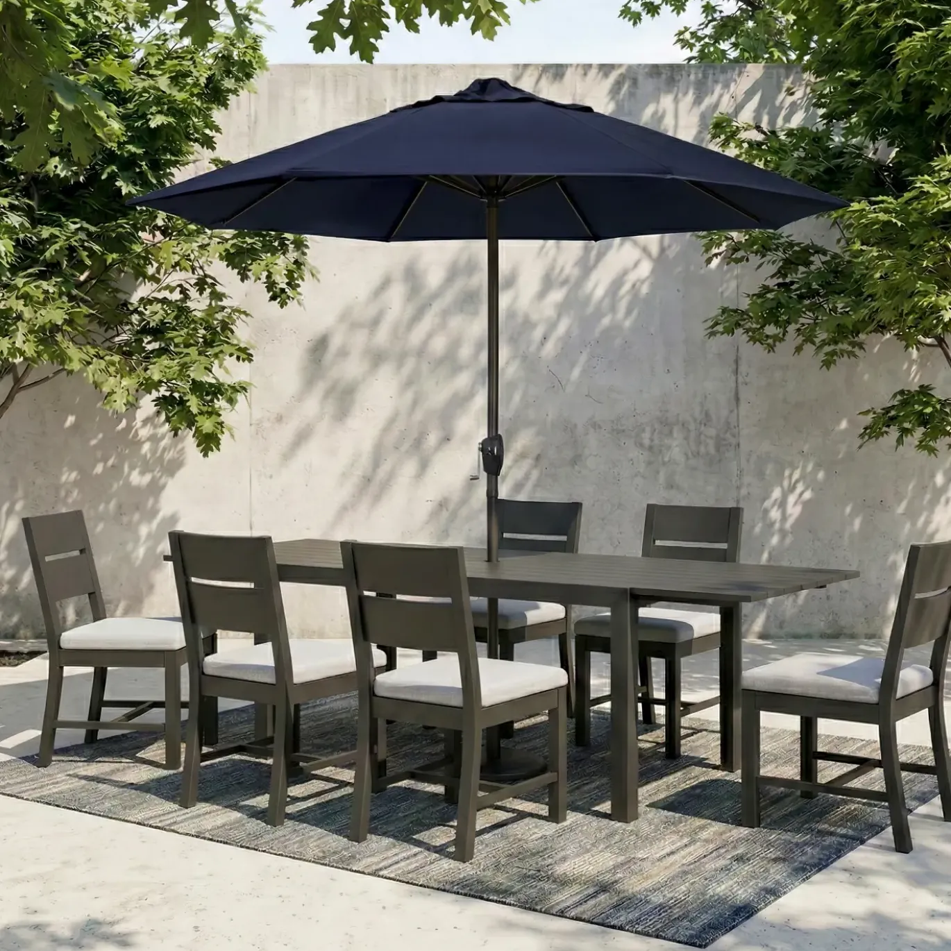 Laguna 7pc Dining Set: Table & 6 Side Chairs