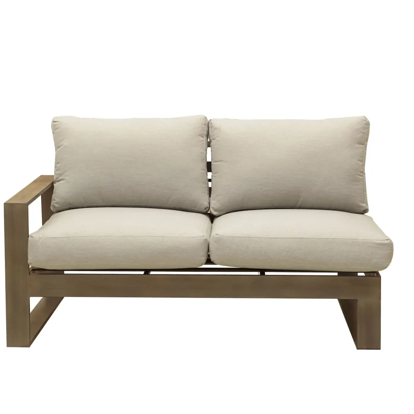 Lahaina Outdoor Seating Set 4pc Sectional: LAF Loveseat, RAF Loveseat, Corner & Armless Chair