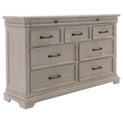 Legion Eastern King Storage Bed, Dresser, Mirror, Nightstand