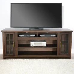 Levi Media Console & Crystal Fire Insert