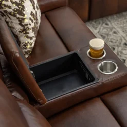 Malone Brown Reclining Living Room Set