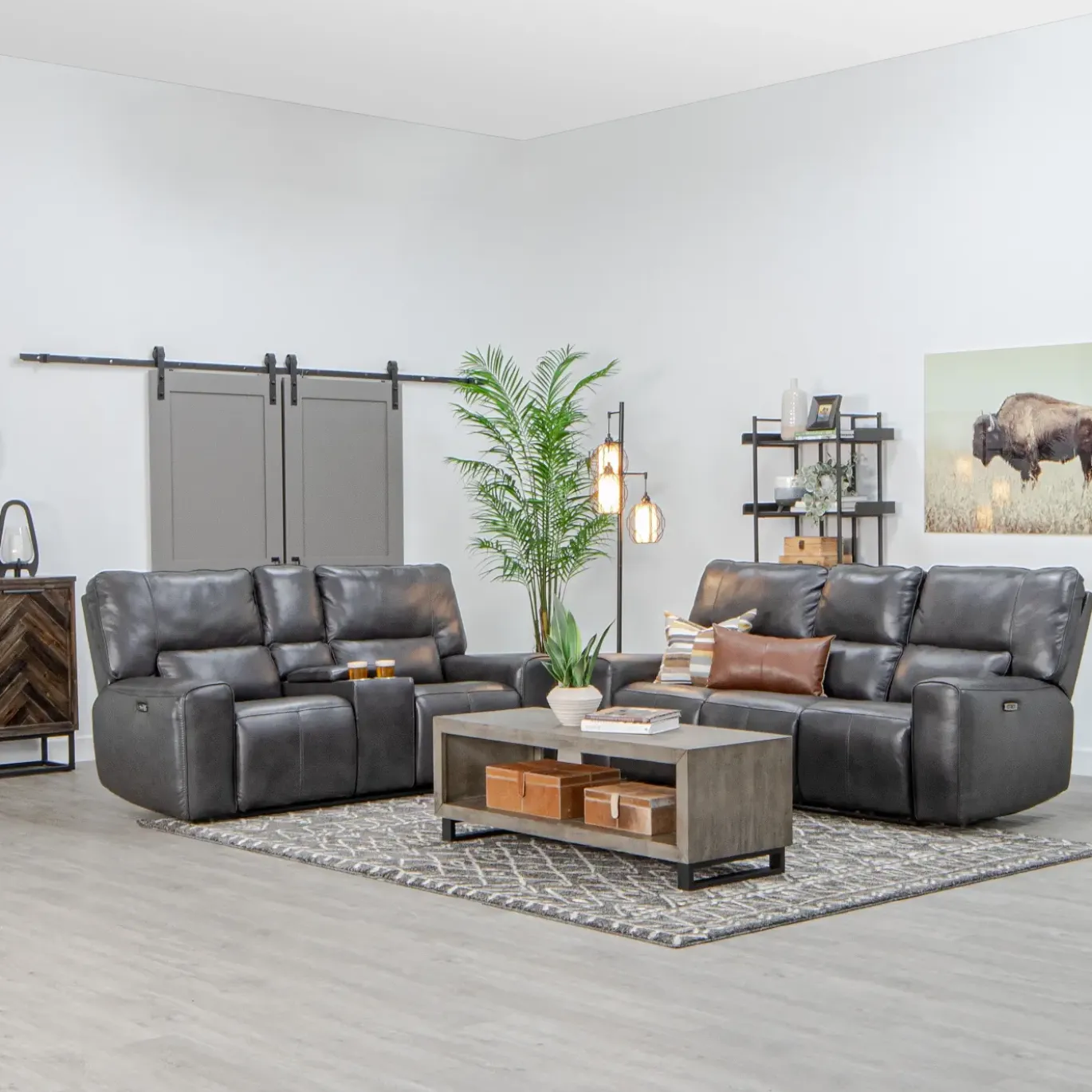 Malone Gray Reclining Living Room Set