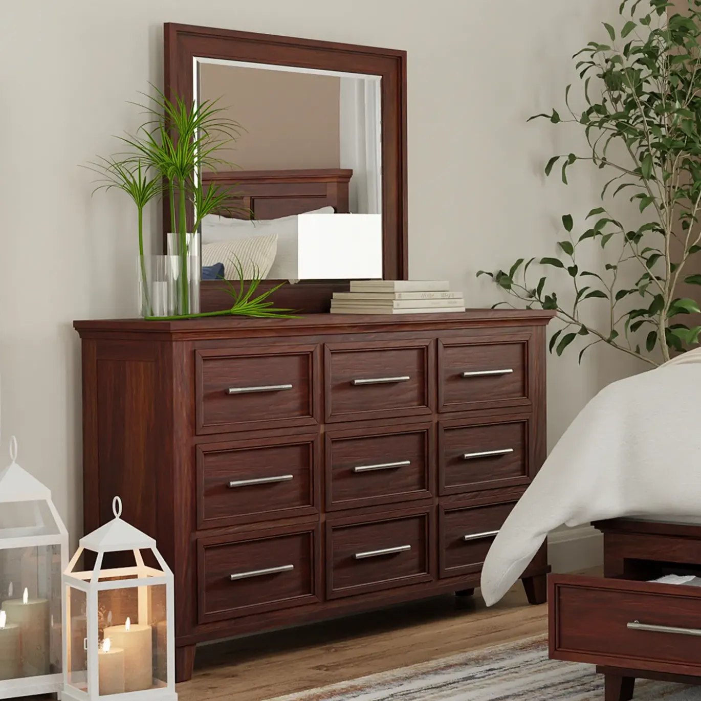 Mayfair Cherry Panel Bedroom Set