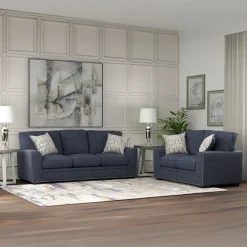 Mercer Blue Sofa & Loveseat