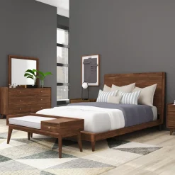 Minetta California King Loft Bed, Dresser, Mirror, Nighstand