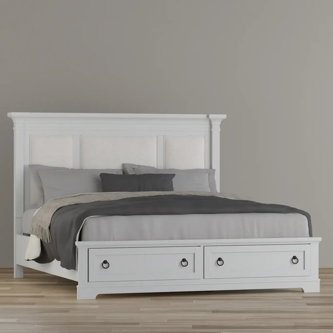 Newport California King Upholstered Storage Bed