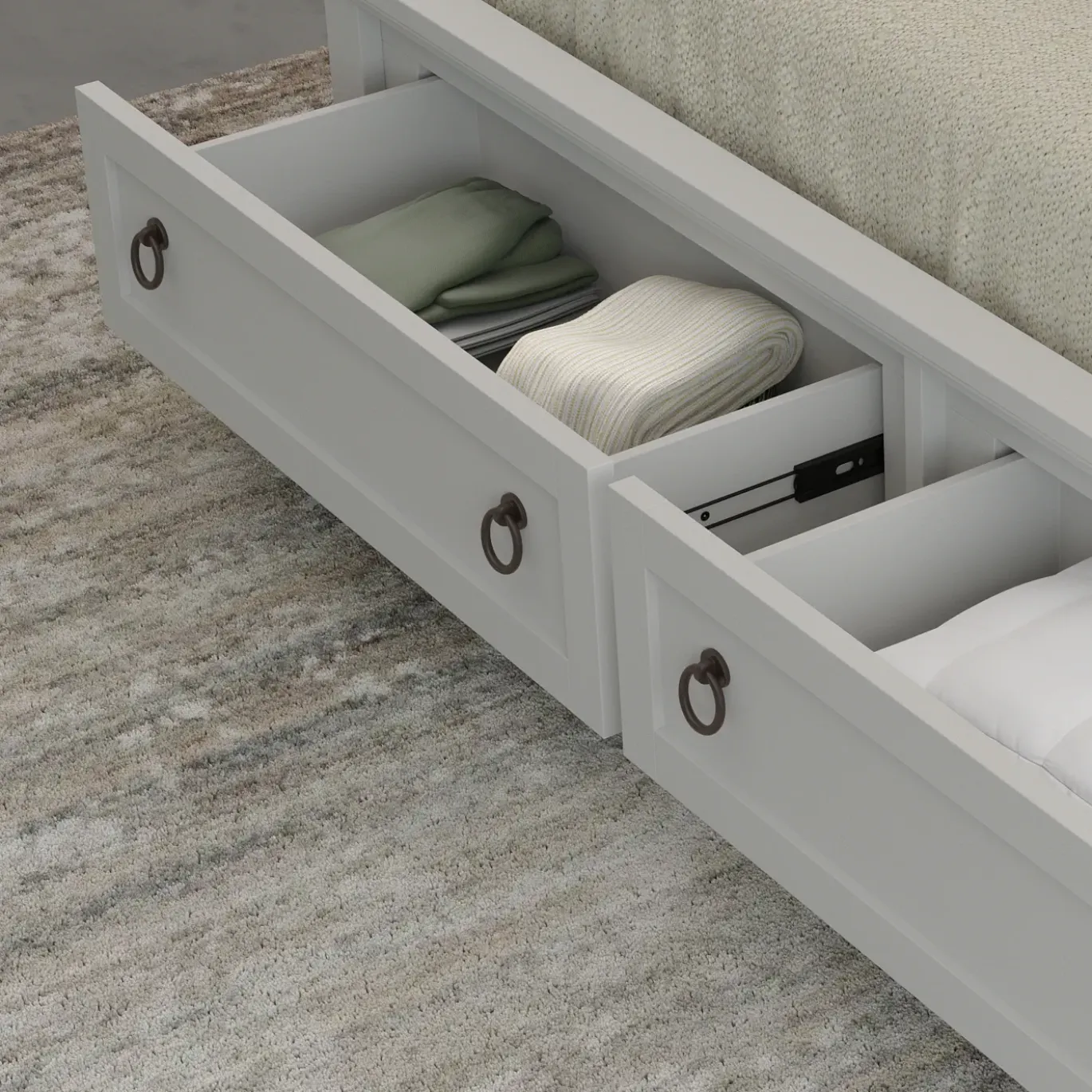Newport King Upholstered Storage Bed