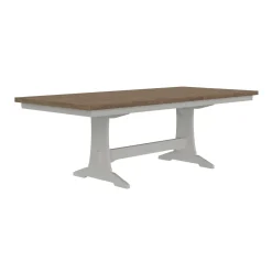 Newport 5pc Dining Set: Trestle Dining Table & 4 Side Chairs