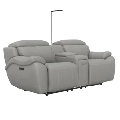 Nixon-New! Leather Power Loveseat