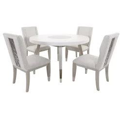 Paramount White Round Dining Set