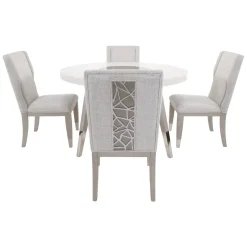 Paramount White Round Dining Set