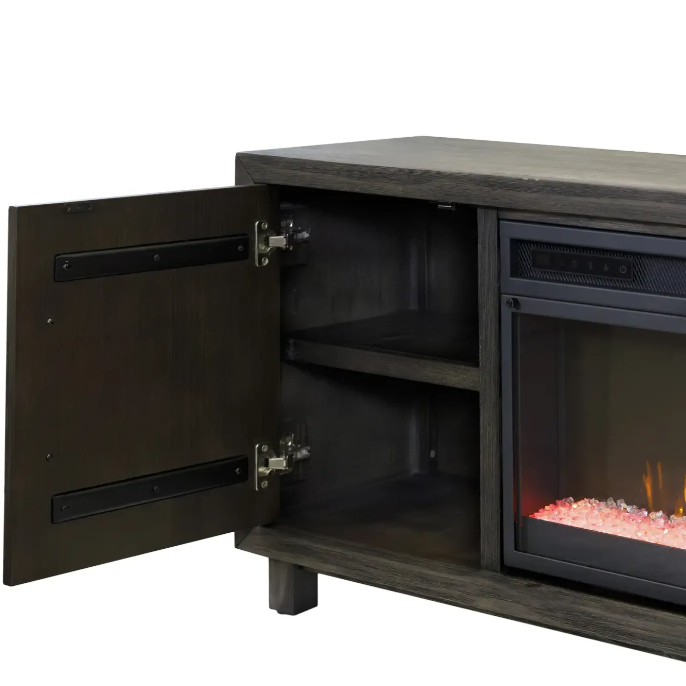 Pasadena 96" Crystal Fireplace Console