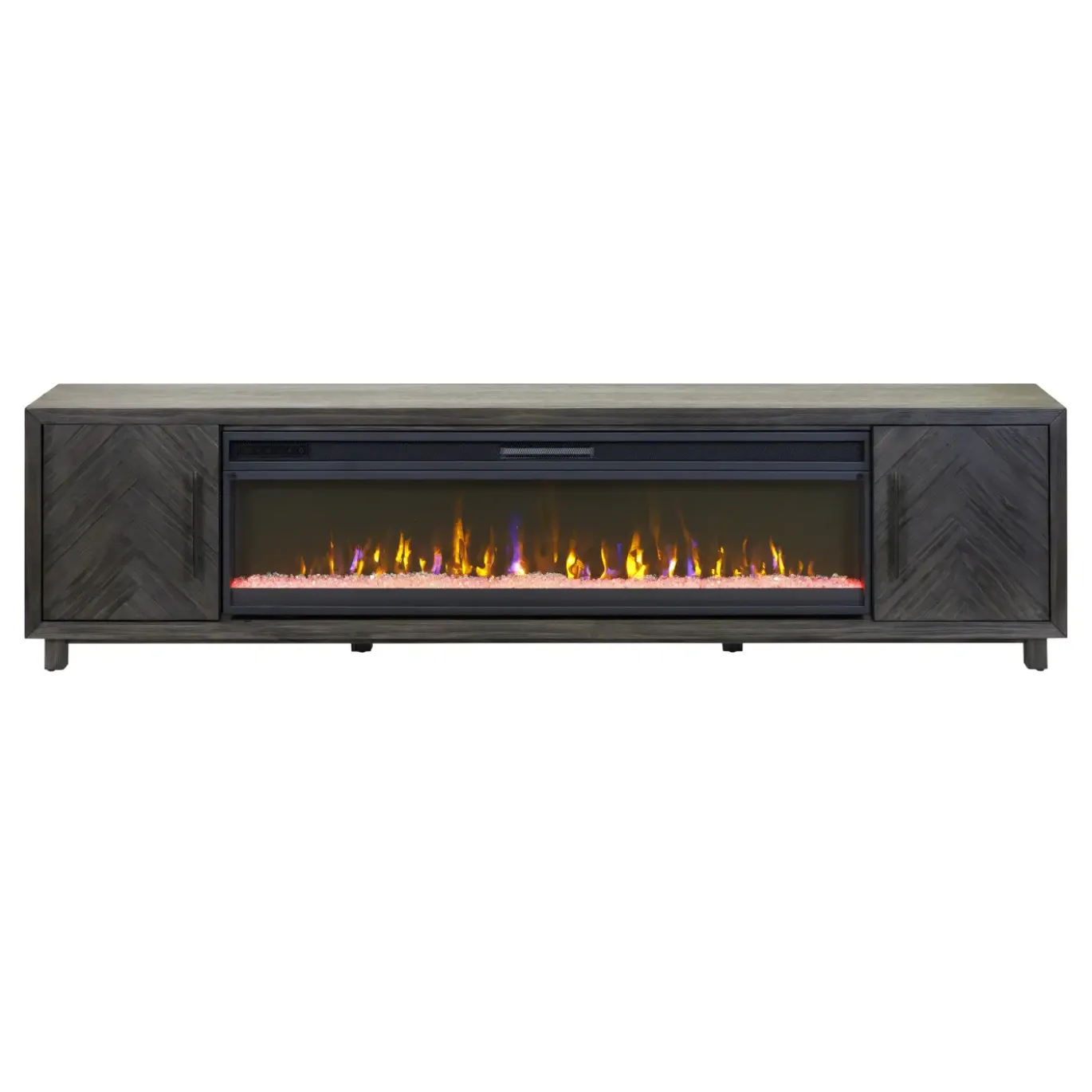 Pasadena 96" Crystal Fireplace Console
