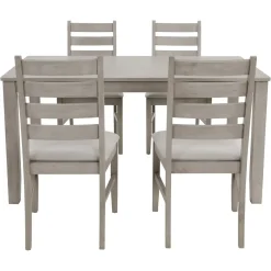 Paseo 5pc Dining Set: Table & 4 Chairs