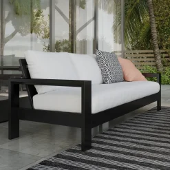 Queensland 3pc Outdoor Seating Set: Sofa & 2 Rocker Lounge Chairs