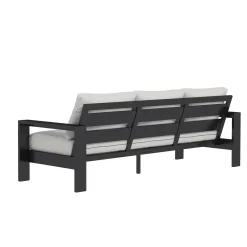 Queensland 3pc Outdoor Seating Set: Sofa & 2 Rocker Lounge Chairs