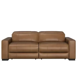 Radiance Power Leather Loveseat