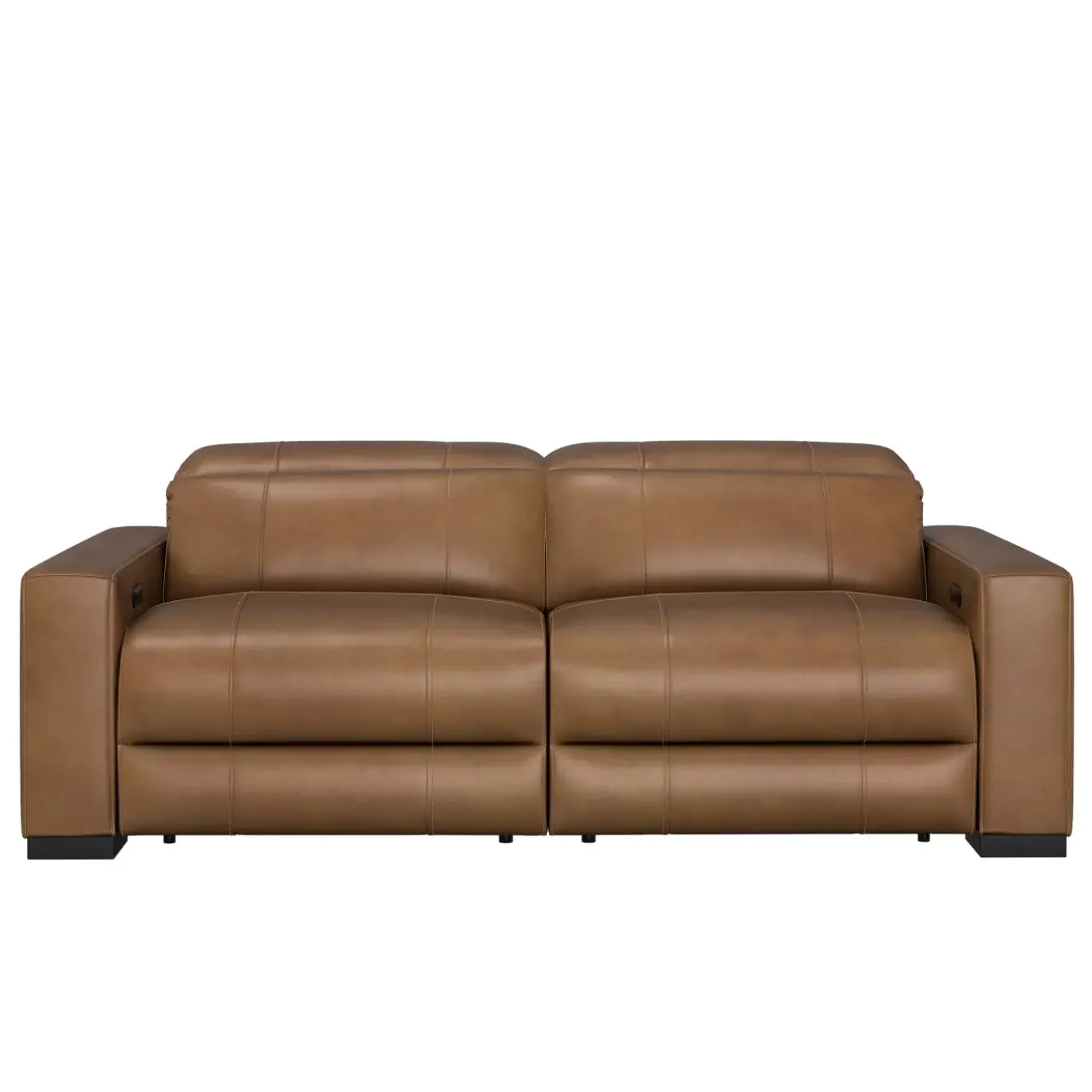 Radiance Power Leather Loveseat