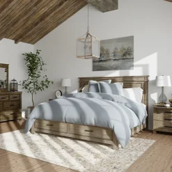 Rivington Gray Panel Storage Bed