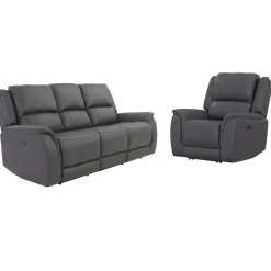 Rockwell Buy the Power Reclining Leather Sofa, Get the Power Recliner Free