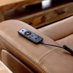 Ryder 5pc Power Leather Sectional with Heat & Massage