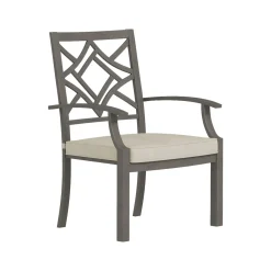 Saint Lucia 5pc Dining Set: Table & 4 Armchairs